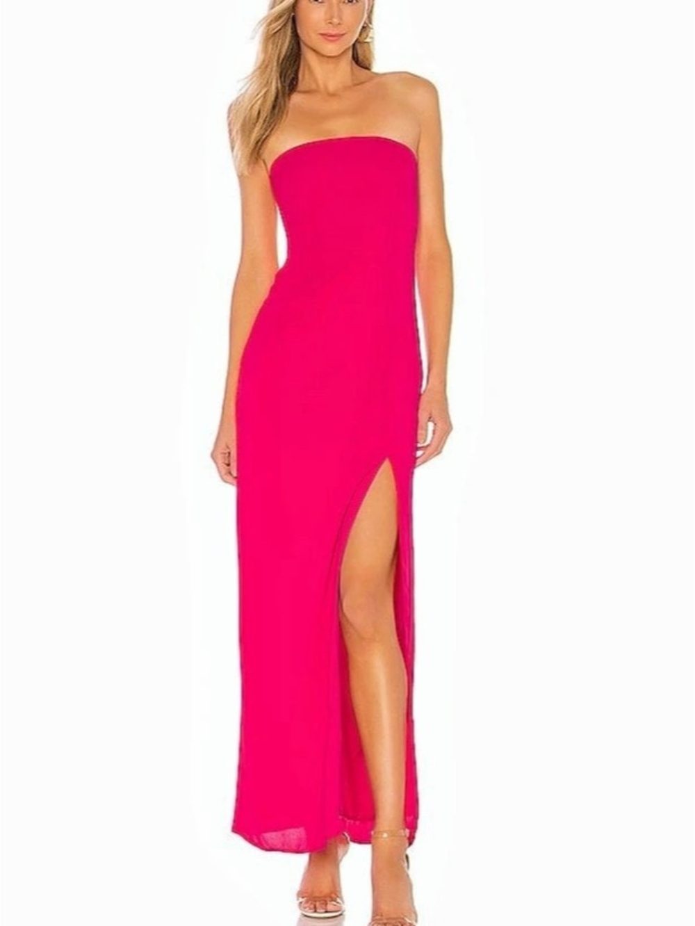 superdown Ryleigh Strapless Maxi Dress Pink Large